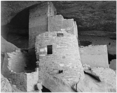 Section of house, Cliff Palace, Mesa Verde National Park, Colorado, 1941., 1941 - NARA - 519946 photo
