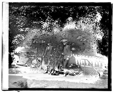 Secty. Daniels, Mrs. Bagley & (Commander) Foote, Funeral of Rear Adml. Albert Winterhalter LCCN2016828136