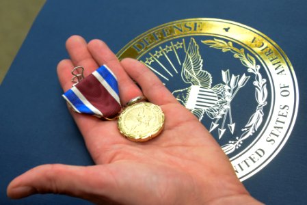 Security Johnson receives DOD Distinguished Public Service Award (29818438474)