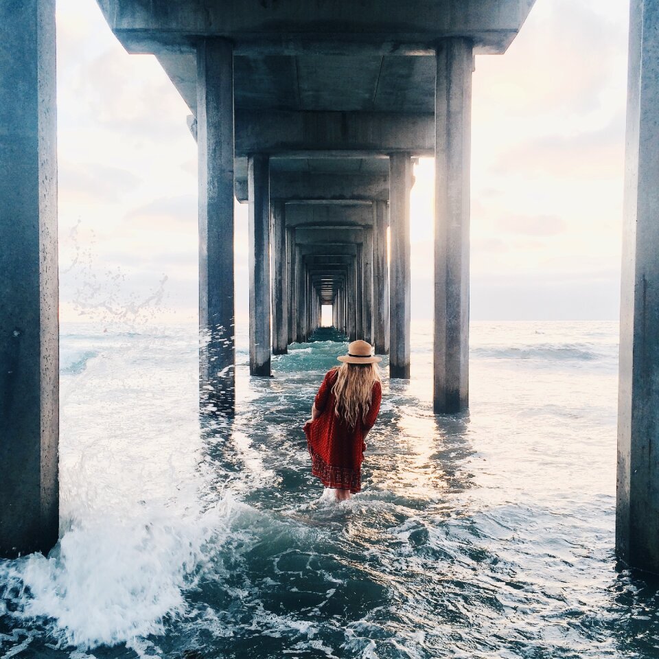Waves nature bridge