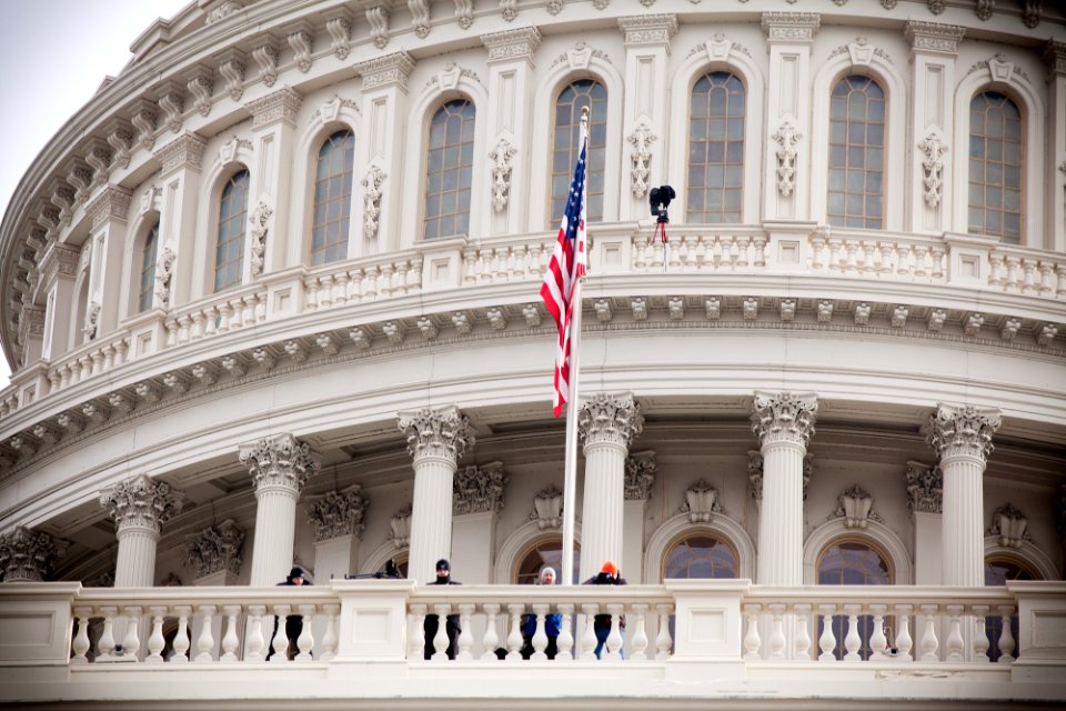 Security at the top of the U.S. Capitol, January 21, 2013 CBA39E82