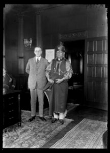Secy. of Interior Work, left, and Chief Bacon Rind LCCN2016887066