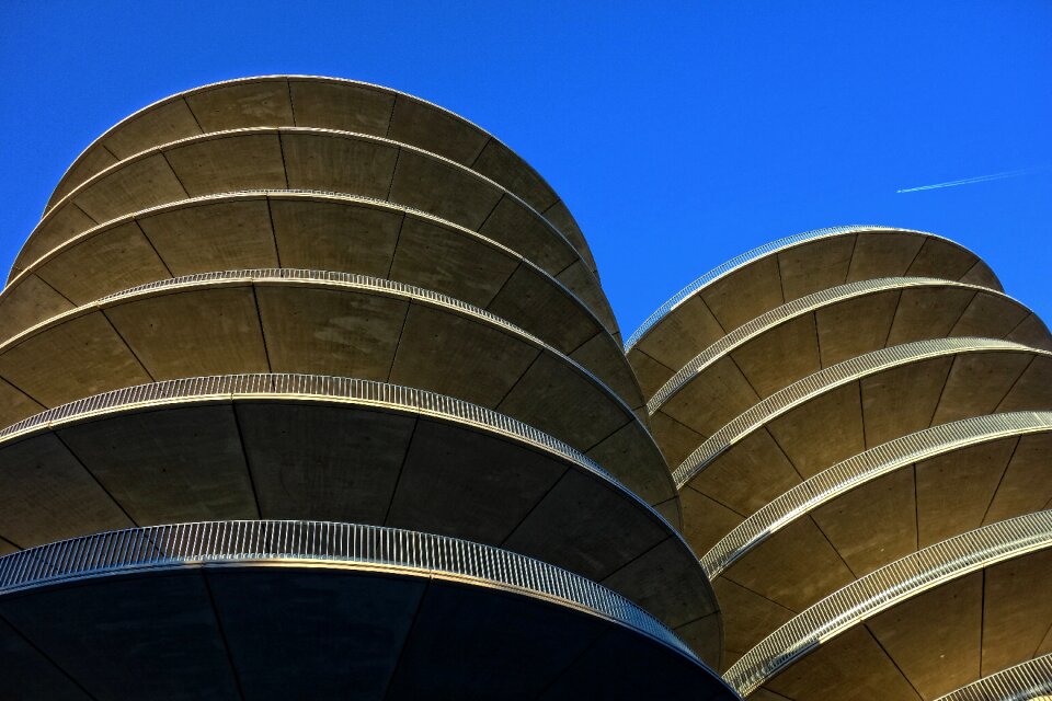 Modern architecture cylinder urban