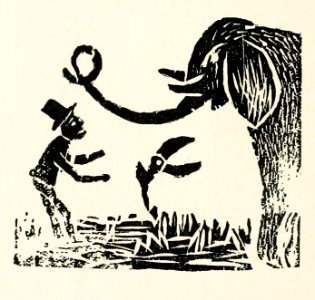 See in the print how, moved by him