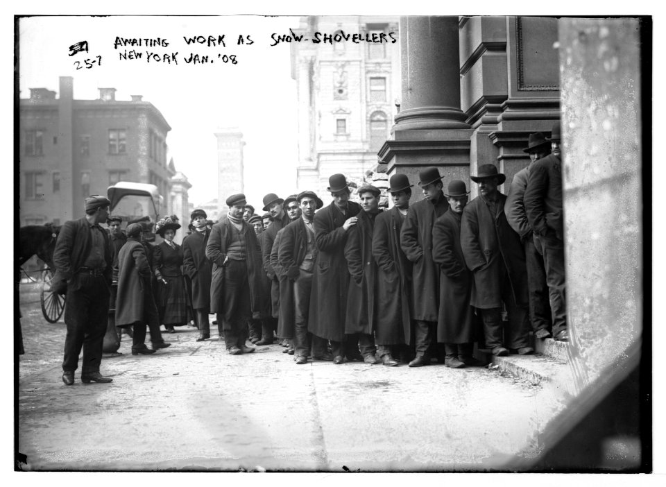 Seeking employment as snow shovelers, New York LCCN2014680138