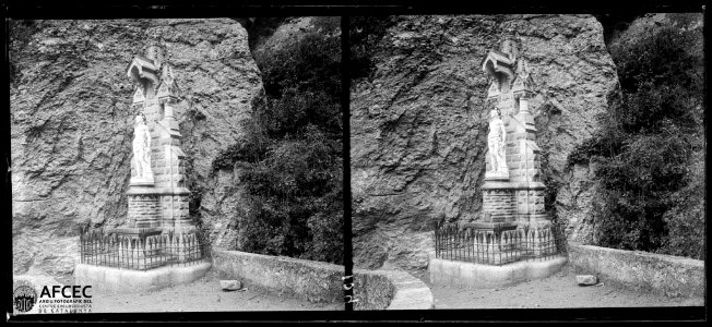 Segon Misteri de Dolor del Rosari Monumental de Montserrat al camí de la Santa Cova (AFCEC VINTRO B 00104)
