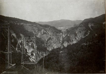 Seilbahn 10.Vigolo.Spannweite über die Friccaschlucht. (BildID 15643242)