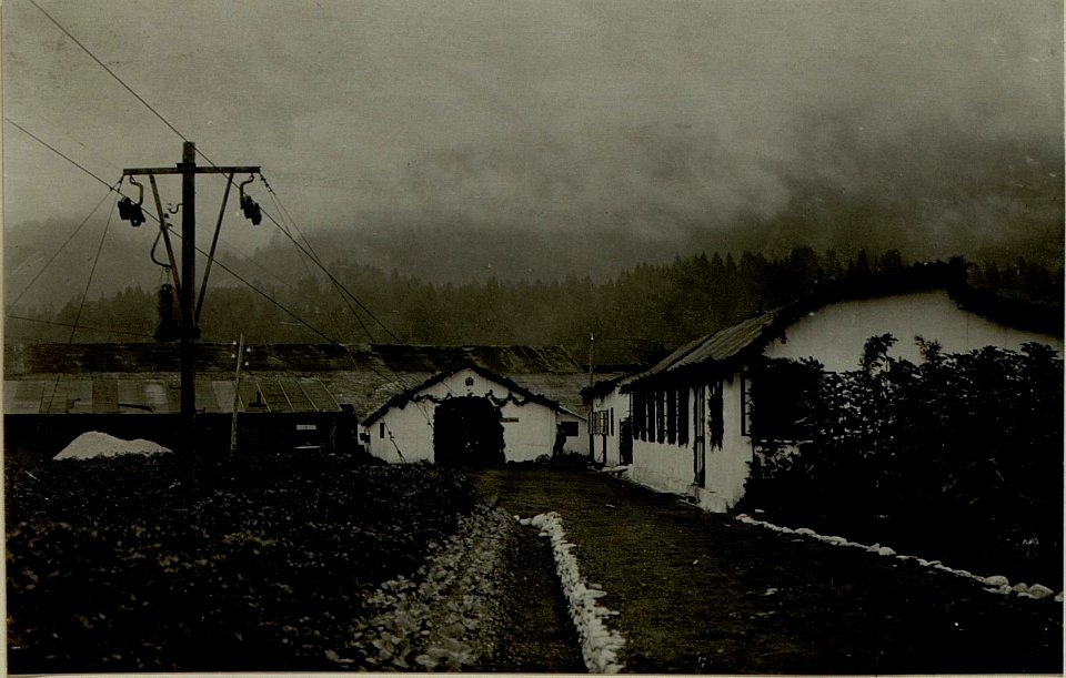 Seilbahn Kronau - Mojstrovka - Baumbachhütte.Gesammtbild der Station Kronau 1916