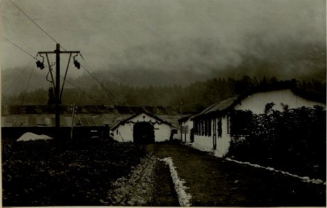 Seilbahn Kronau - Mojstrovka - Baumbachhütte.Gesammtbild der Station Kronau 1916