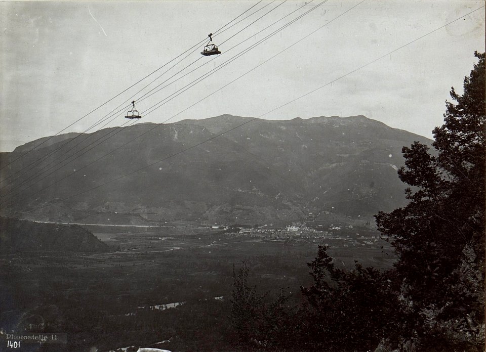 Seilbahn Nr, 20. Blick nach Levico. (BildID 15643439)
