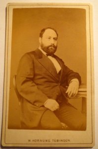 Seinem lieben Wotschke zu Weihnachten (18)76, CDV von W. Hornung, Tübingen