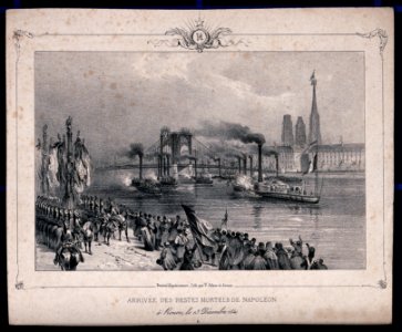 The arrival of the remains of Napoleon Bonaparte in the harbour of Rouen