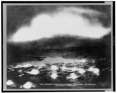 The aurora borealis as seen at Dawson, the capitol of Yukon Territory LCCN2002706805