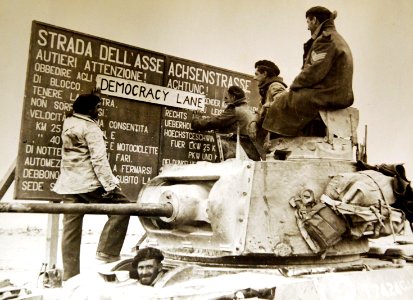 The Axis Highway (Strada ell’Asse) rechristened Democracy Lane, WWII (36406684034)