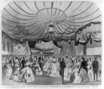 The ball at Tammany Hall, New York, on January 8, 1860, in commemoration of the anniversary of the battle of New Orleans LCCN2007681538