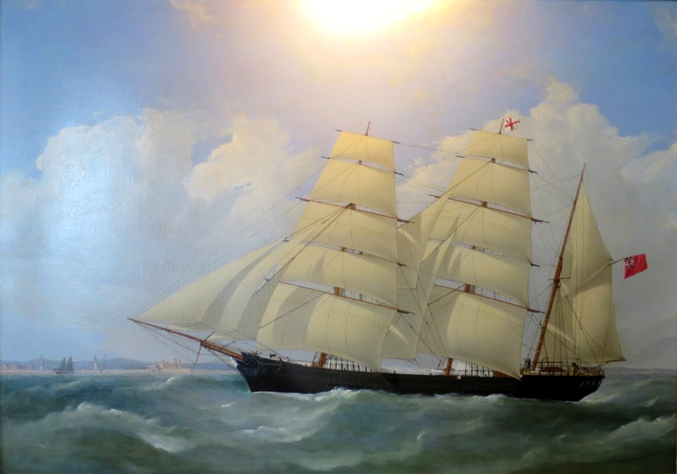 The Barque Wallaroo Arriving at Madras 6th June, 1865 by Frederick Tudgay