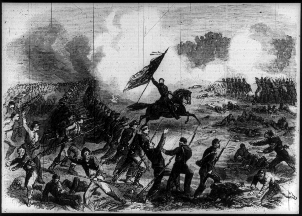 The battle of Gettysburg - General Crawford's charge on the rebel lines LCCN99614230