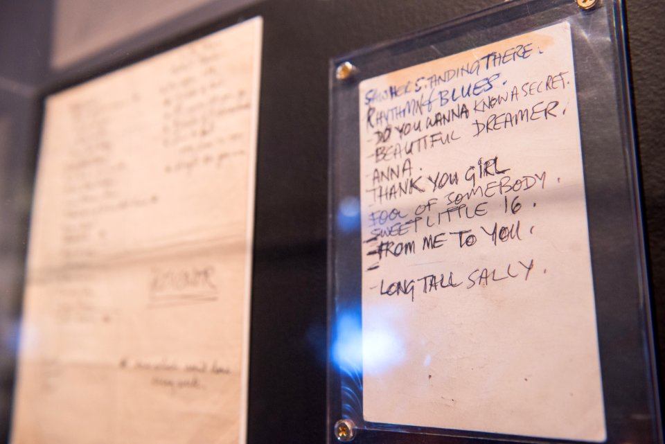 The Beatles' set list - Ladies and Gentlemen... the Beatles! exhibit at LBJ Presidential Library, Austin, TX, 2015-06-23 16.17.35