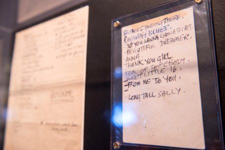 The Beatles' set list - Ladies and Gentlemen... the Beatles! exhibit at LBJ Presidential Library, Austin, TX, 2015-06-23 16.17.35 photo