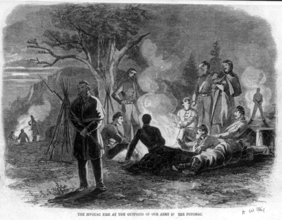 The Bivouac Fire at the Outposts of our Army of the Potomac LCCN2004682122