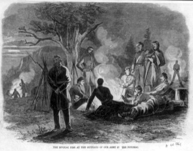 The Bivouac Fire at the Outposts of our Army of the Potomac LCCN2004682122