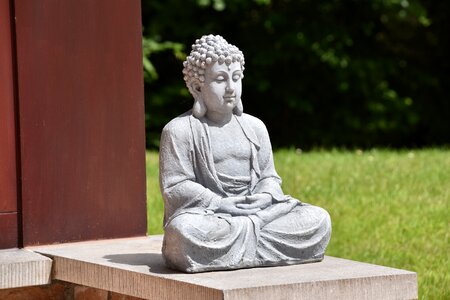 Sitting statue meditation photo