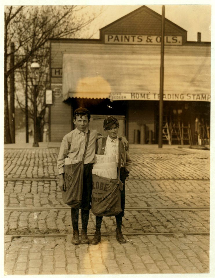 The boy with bag, nicknamed Turk, said he was going to Texas soon. The investigator found him recently with $1.75 he had just won at craps. LOC nclc.03521