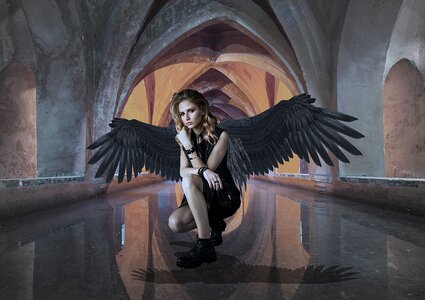Dark wings fantasy photo