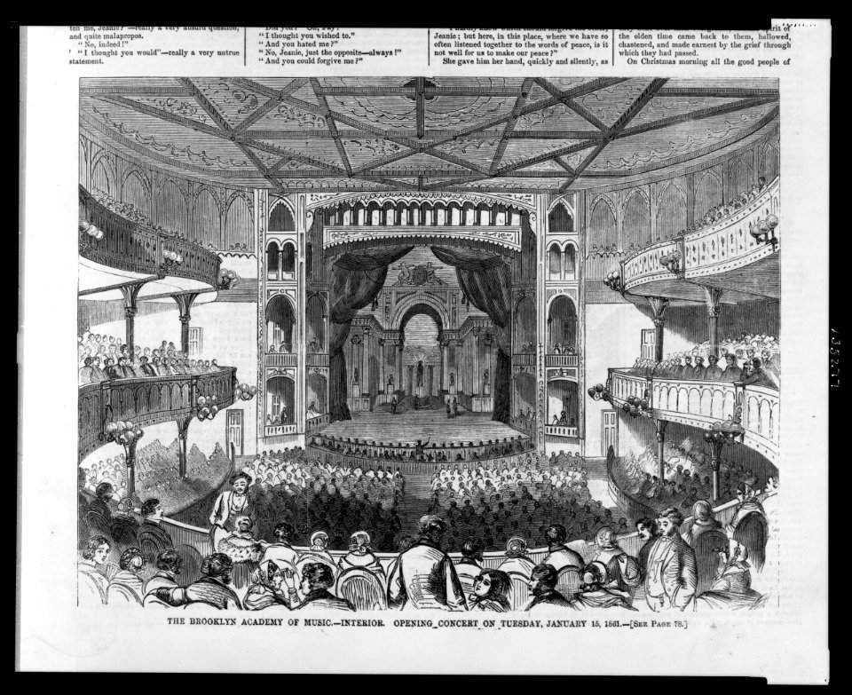 The Brooklyn Academy of Music - interior - opening concert on Tuesday, January 15, 1861 LCCN2004682222