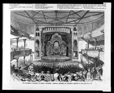 The Brooklyn Academy of Music - interior - opening concert on Tuesday, January 15, 1861 LCCN2004682222