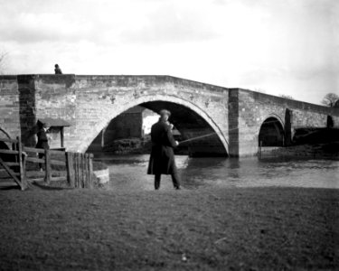 The bridge and an angler, Stamford Bridge YORYM-S410 photo
