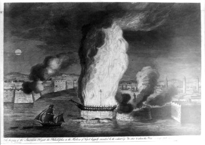 The Burning of the fregate the Philadelphia in the harbor of Tripoli ... LCCN2006691576