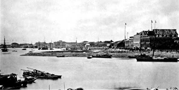 The Bund in front of the British concession in 1869, Shanghai photo