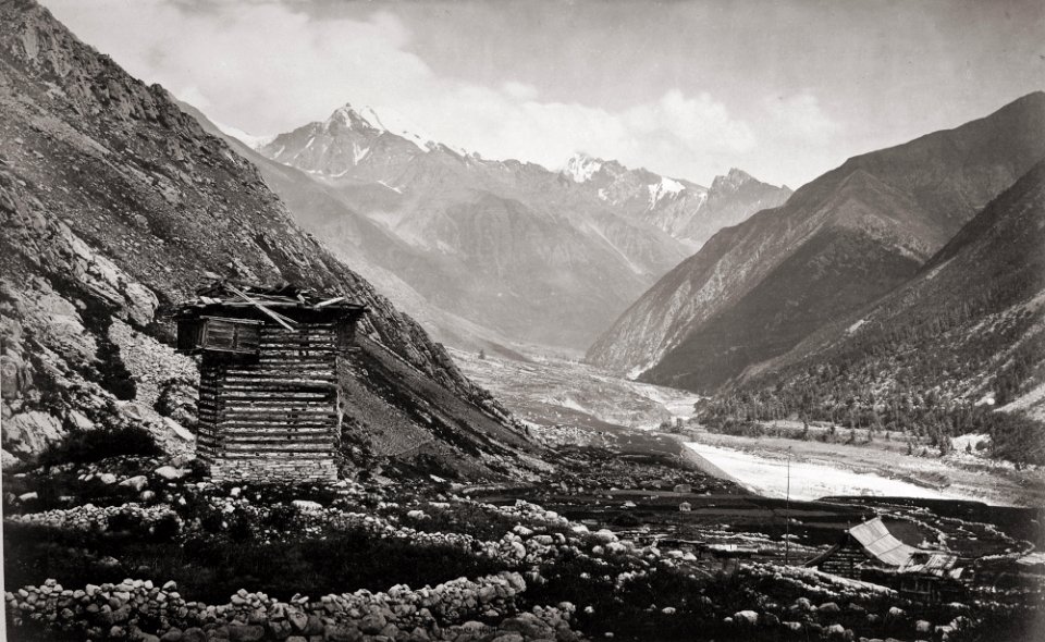 The Buspa Valley from the village of Chitkul by Samuel Bourne 1865