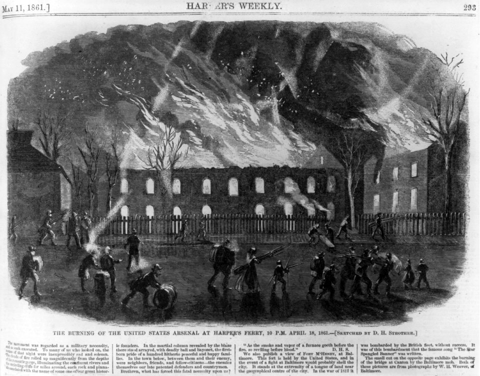 The burning of the U.S. Arsenal at Harper's Ferry, 10 P.M., April 18, 1861 LCCN99614225