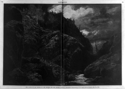 The canon of Las Animas, on the Denver and Rio Grande Railway, Colorado (Train rounding curve on side of mountain) LCCN99614262