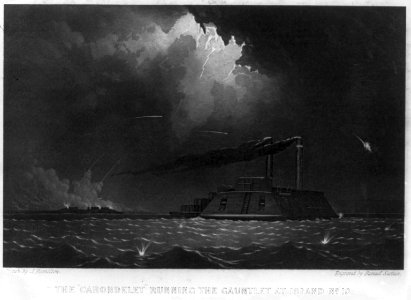 The CARONDELET running the gauntlet at Island No. 10 LCCN2004665595