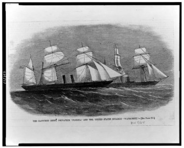 The captured Rebel privateer Florida and the United States steamer Wachusett LCCN00650184