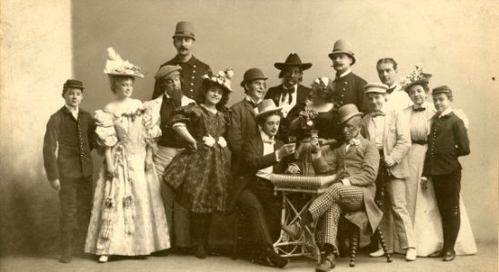 The cast of the stage musical At Gay Coney Island (SAYRE 13694)