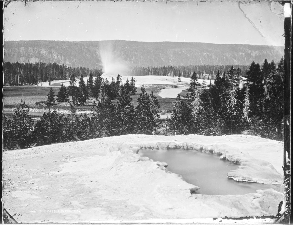 The Castle Geyser in eruption, Yellowstone - NARA - 516802