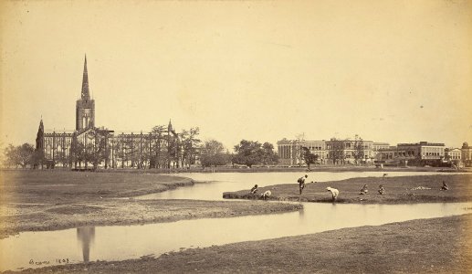 The Cathedral and Bishop's Palace in Calcutta in 1865