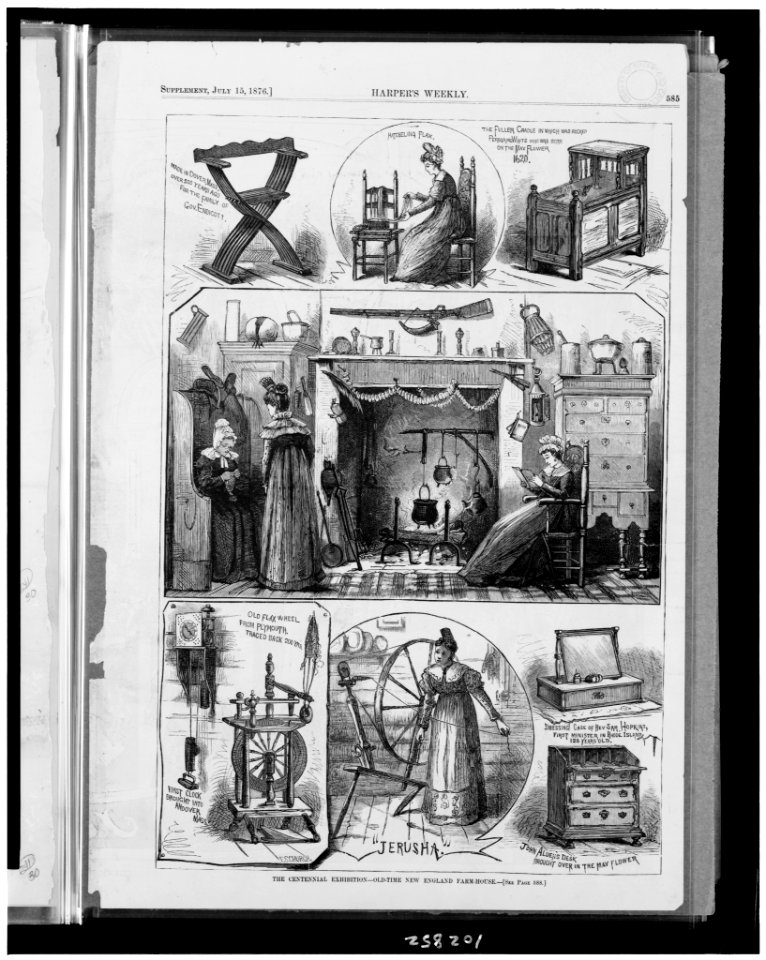 The Centennial exhibition-old-time New England farm-house - F.S. Church. LCCN91722405
