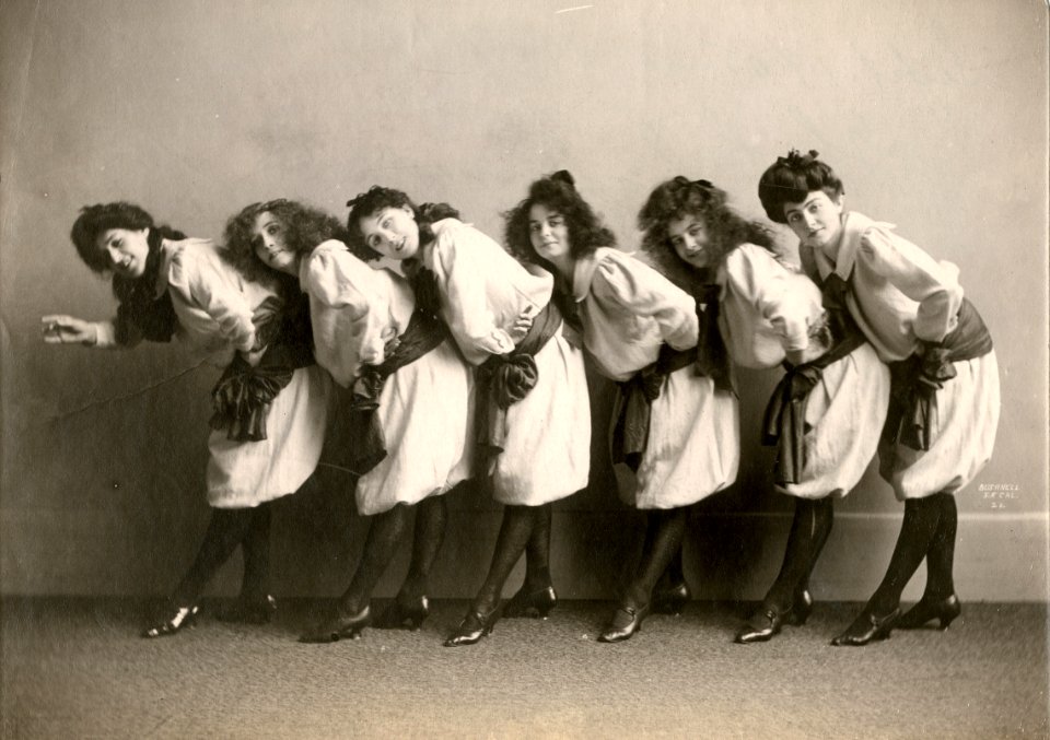 The chorus line from the stage play The Chaperons (SAYRE 12245)