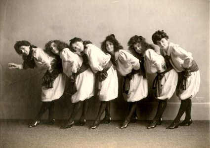 The chorus line from the stage play The Chaperons (SAYRE 12245)