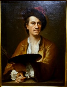 Self portrait by Johann Christian Fiedler, Darmstadt, c. 1783, oil on canvas - Hessisches Landesmuseum Darmstadt - Darmstadt, Germany - DSC01191