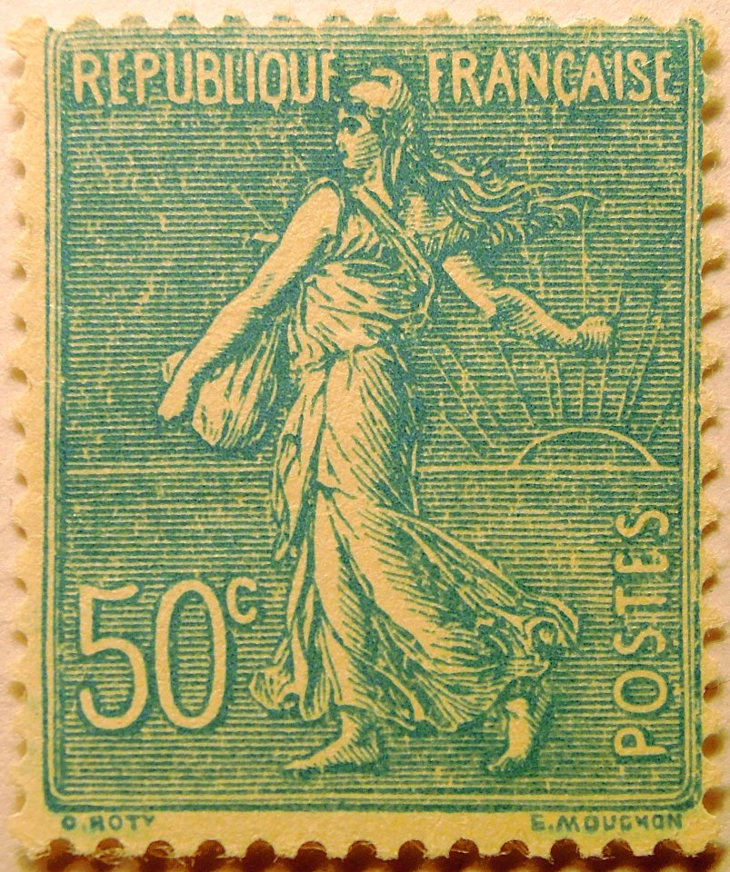 Semeuse 1921 - 50 centimes Bleu