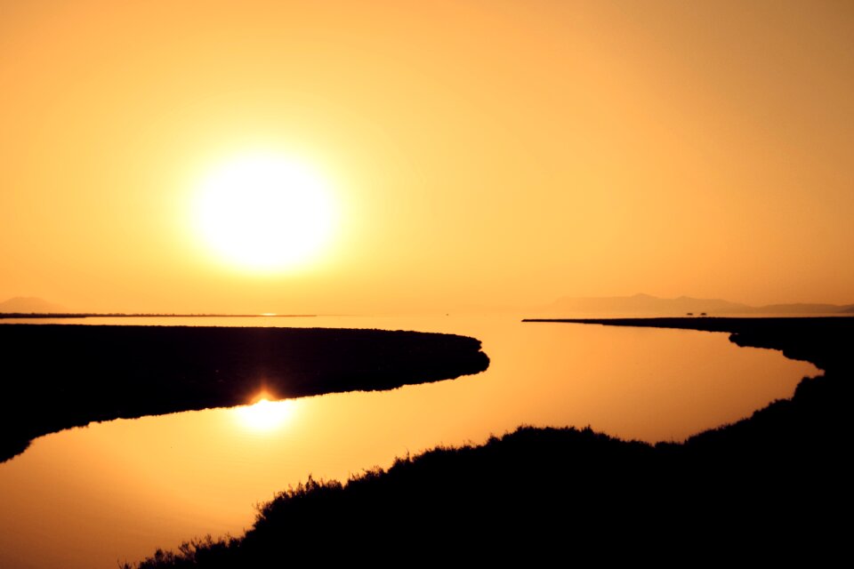 Sun water landscape