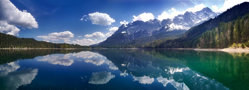 Clouds mountain landscape eibsee photo