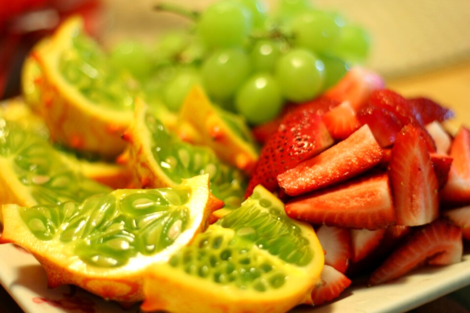 Unprocessed organic strawberry