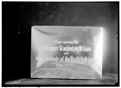 SENATE, U.S. SENATE GIFTS TO ELEANOR WILSON LCCN2016865516